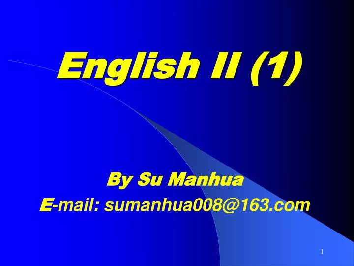 english ii 1