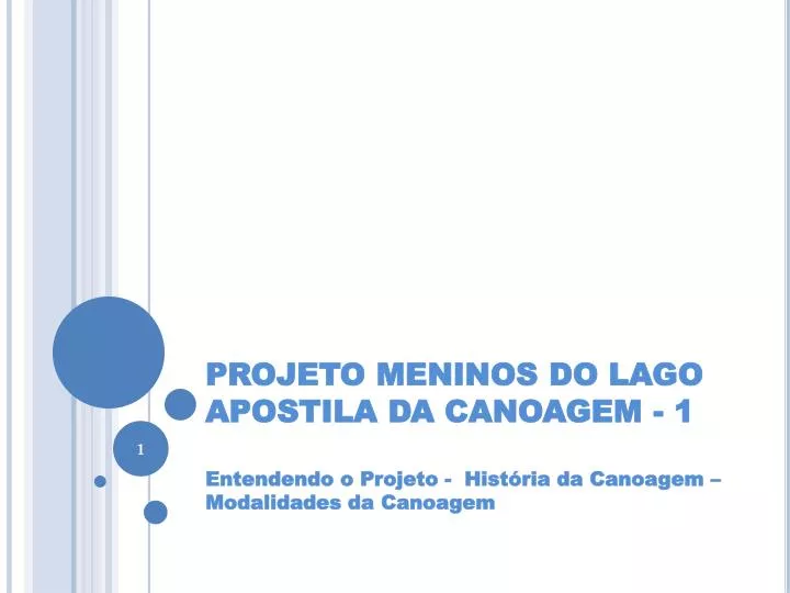 projeto meninos do lago apostila da canoagem 1