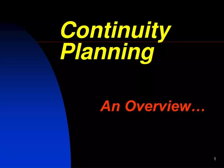 continuity planning