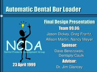Automatic Dental Bur Loader