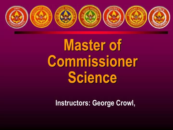master of commissioner science