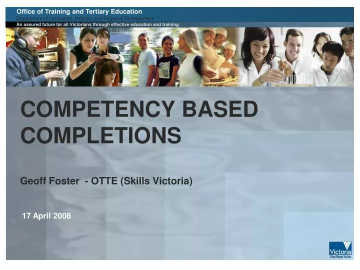 competency based completions geoff foster otte skills victoria