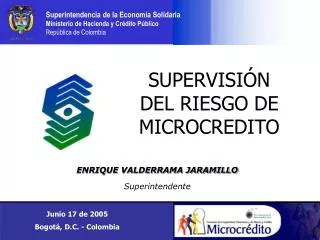 supervisi n del riesgo de microcredito