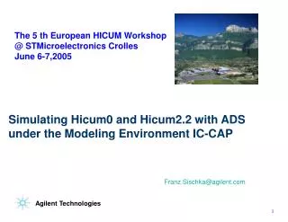 Simulating Hicum0 and Hicum2.2 with ADS under the Modeling Environment IC-CAP