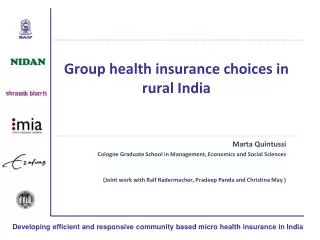 Group health insurance choices in rural India
