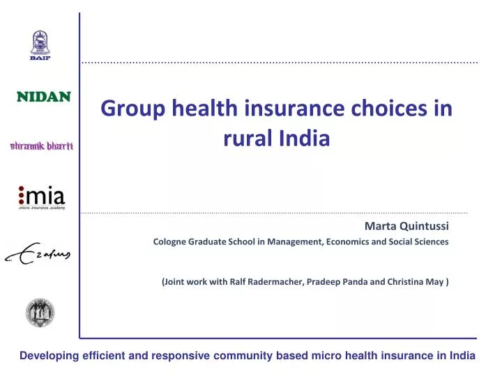group health insurance choices in rural india