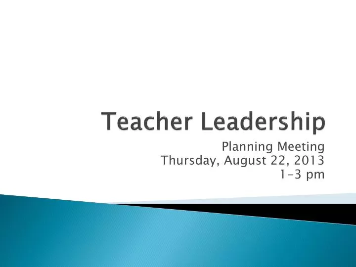 teacher leadership