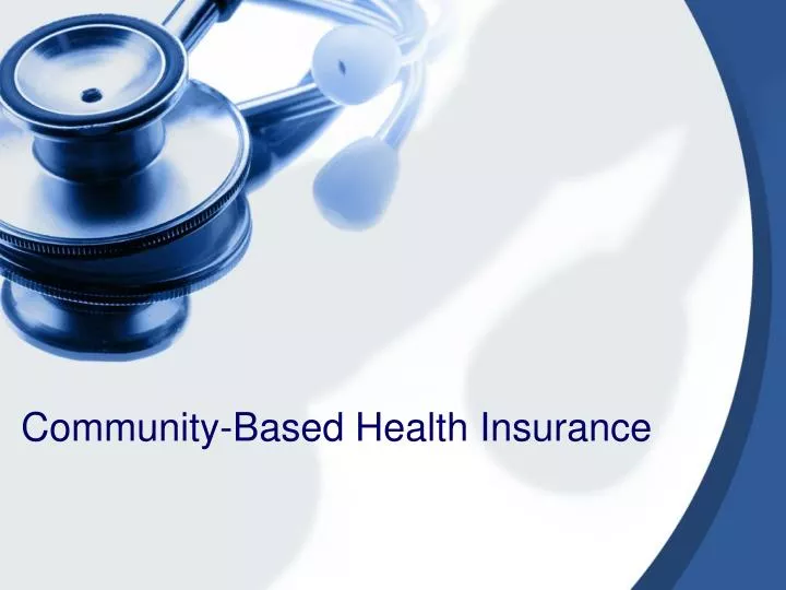 community based health insurance