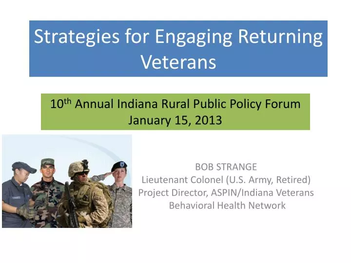 strategies for engaging returning veterans