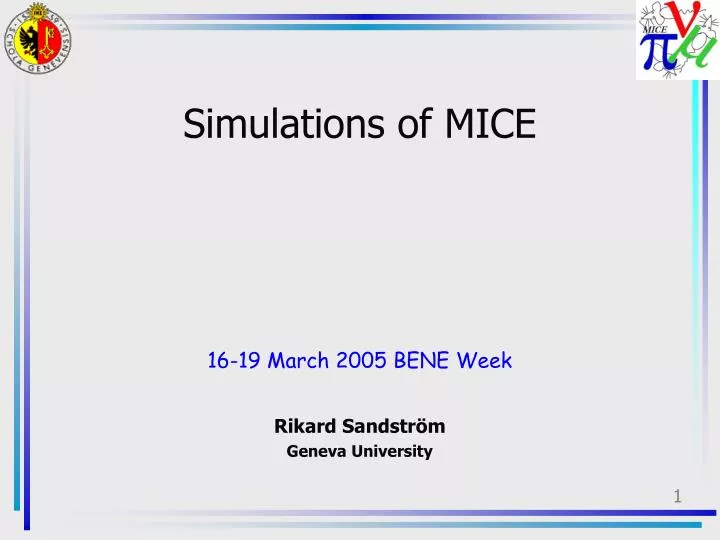 simulations of mice