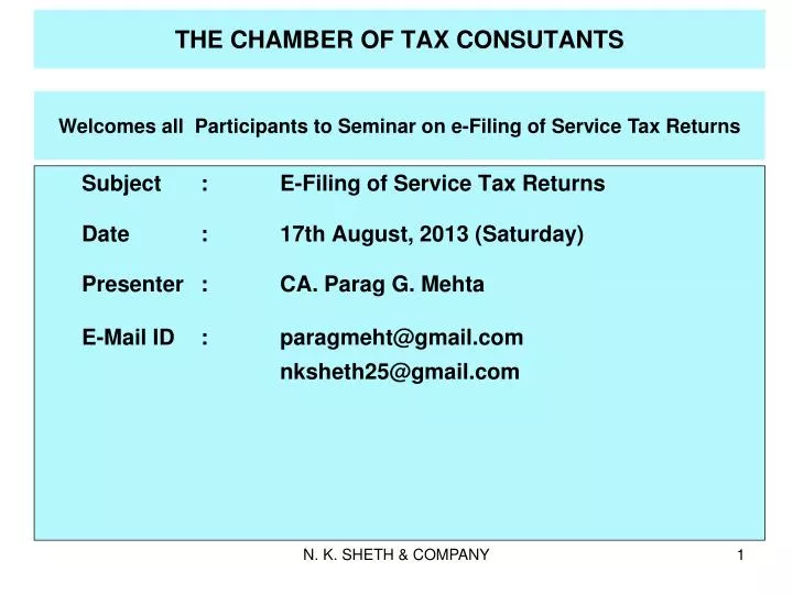 the chamber of tax consutants