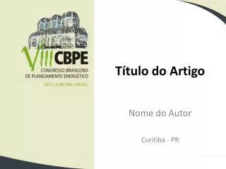 t tulo do artigo