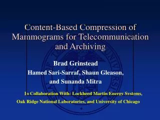 Content-Based Compression of Mammograms for Telecommunication and Archiving