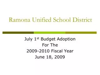 Ramona Unified School District