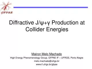 Diffractive J/ ψ + γ Production at Collider Energies