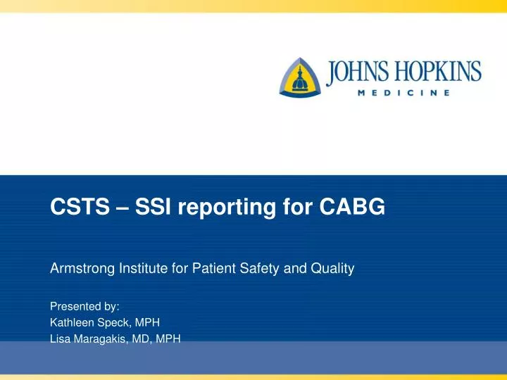 csts ssi reporting for cabg