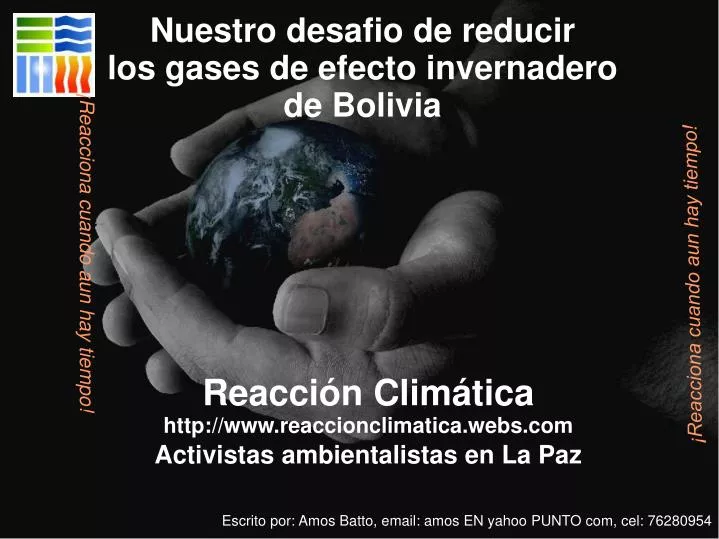 reacci n clim tica http www reaccionclimatica webs com activistas ambientalistas en la paz
