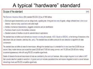 A typical “hardware” standard