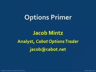 Options Primer