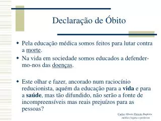 declara o de bito
