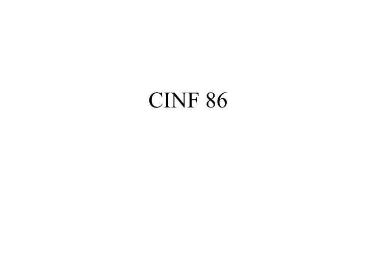 cinf 86