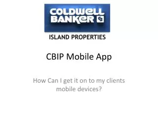 CBIP Mobile App