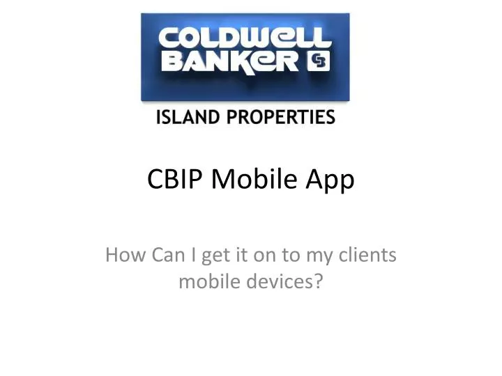 cbip mobile app