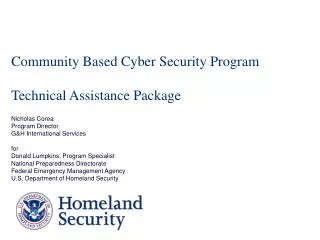 Community Based Cyber Security Program Technical Assistance Package