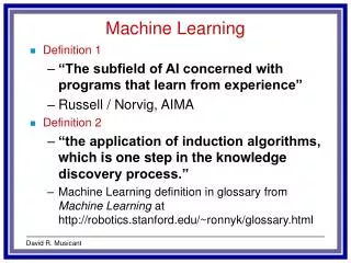 Machine Learning