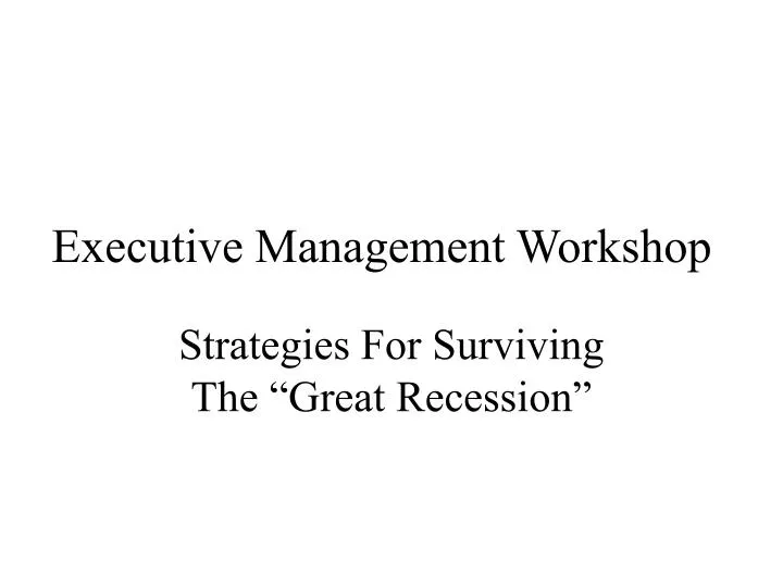 executive management workshop