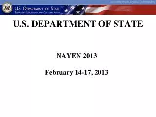 U.S. DEPARTMENT OF STATE