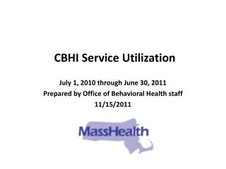CBHI Service Utilization