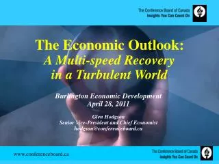 The Economic Outlook: A Multi-speed Recovery in a Turbulent World