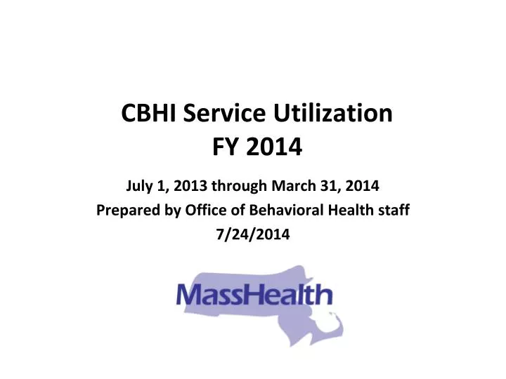 cbhi service utilization fy 2014