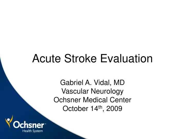 acute stroke evaluation