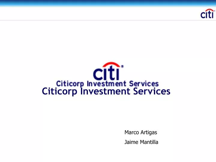 citicorp investment services