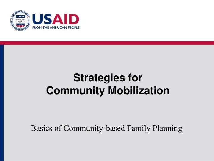 strategies for community mobilization