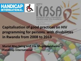 Background on the HIV and disability project