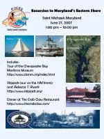 Explore Maryland's Eastern Shore: Chesapeake Bay Conference Excursion - slide 1