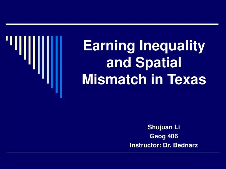 earning inequality and spatial mismatch in texas