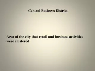 Central Business District