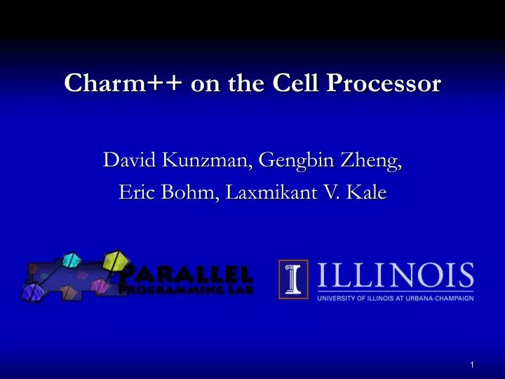 charm on the cell processor