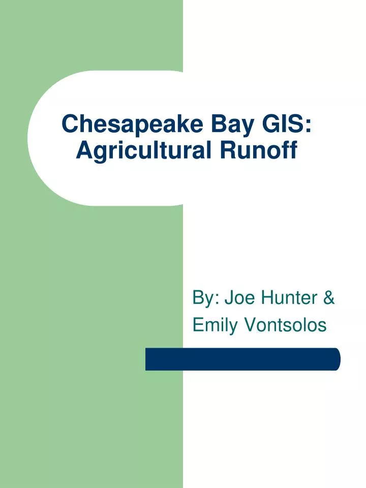 chesapeake bay gis agricultural runoff