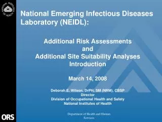National Emerging Infectious Diseases Laboratory (NEIDL):