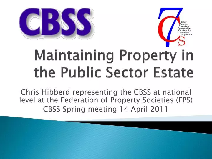 maintaining property in the public sector estate