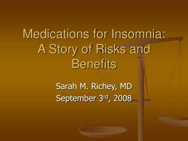medications for insomnia a story of risks and benefits
