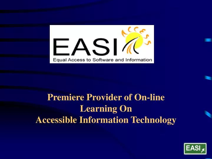 premiere provider of on line learning on accessible information technology