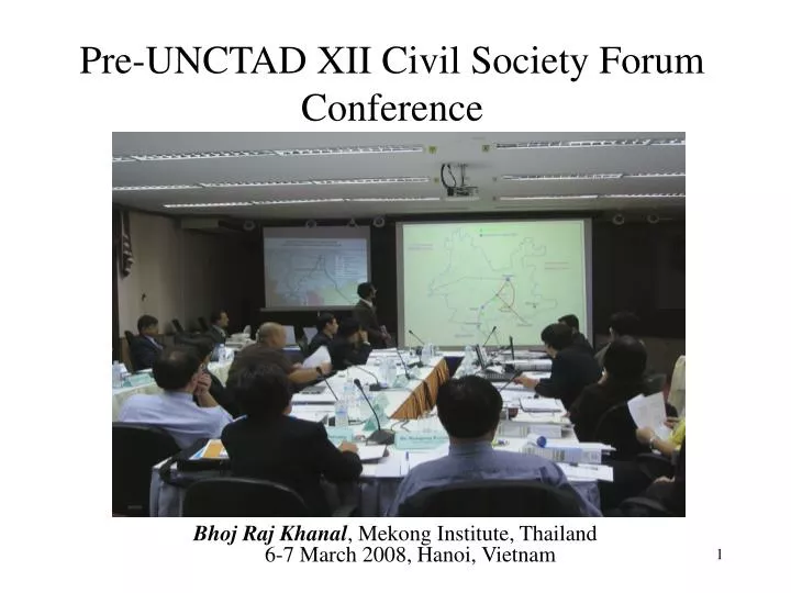 pre unctad xii civil society forum conference