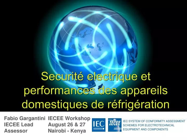 securit electrique et performances des appareils domestiques de r frig ration