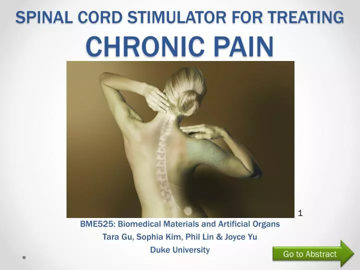 spinal cord stimulator for treating chronic pain
